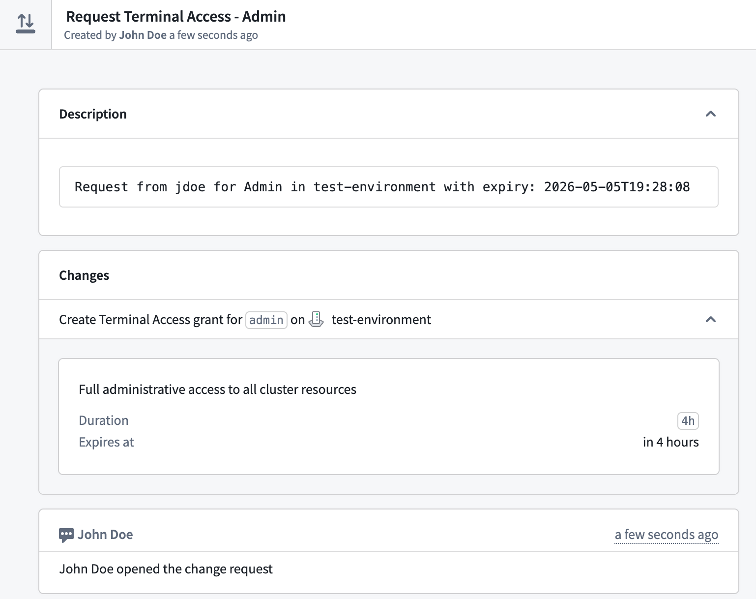 Get approval on the access policy request.