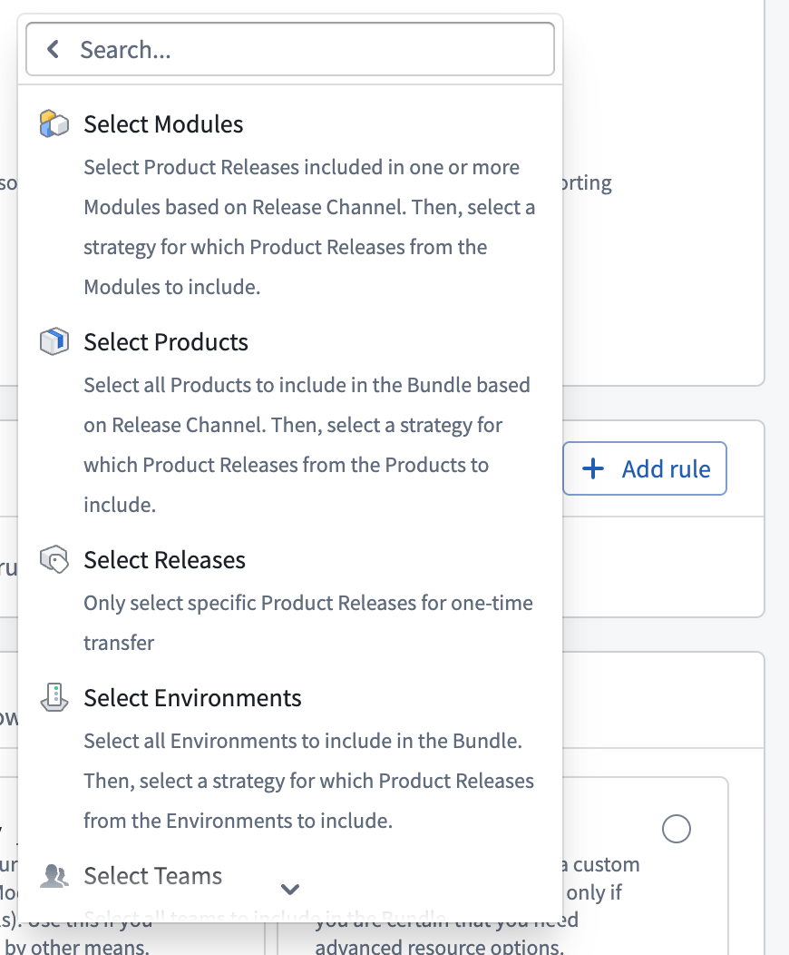 The add rule button is selected.