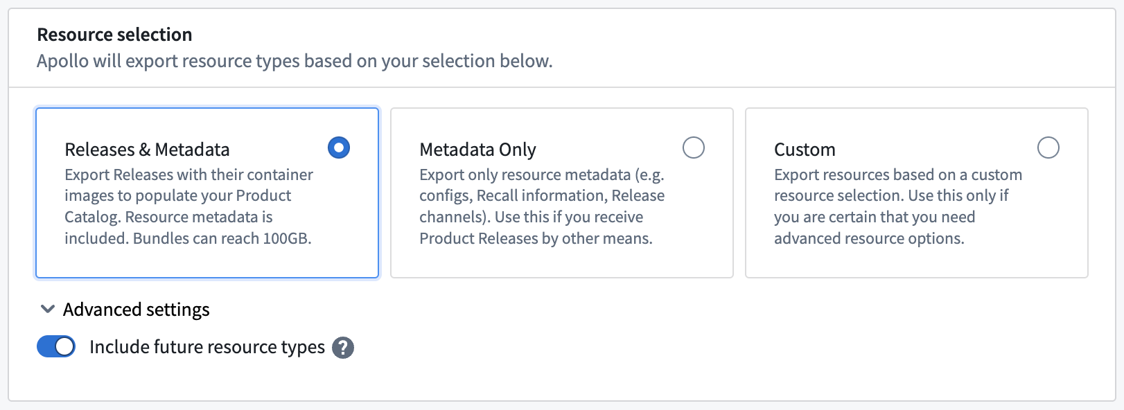 Data selection presets