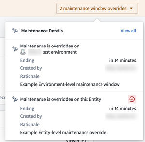 Remove maintenance window override.