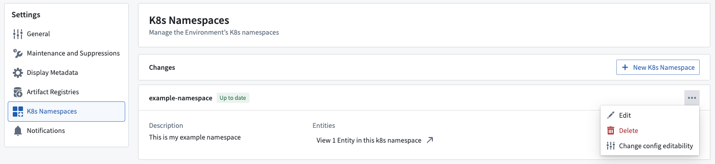 Delete K8s Namespace action