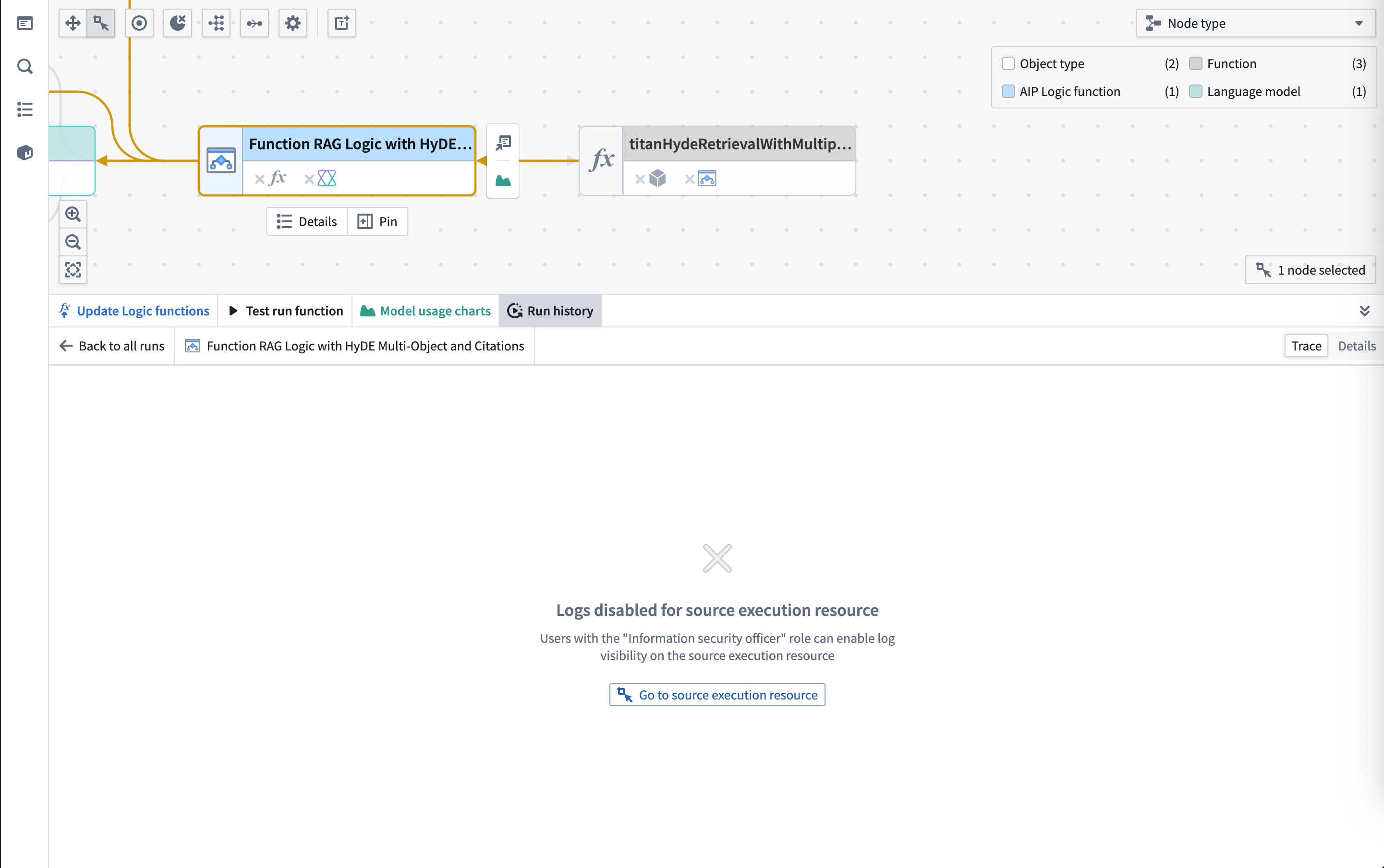 Example Workflow Builder logs disabled