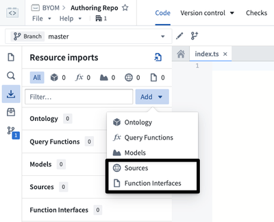 Import resources into Typescript repository.