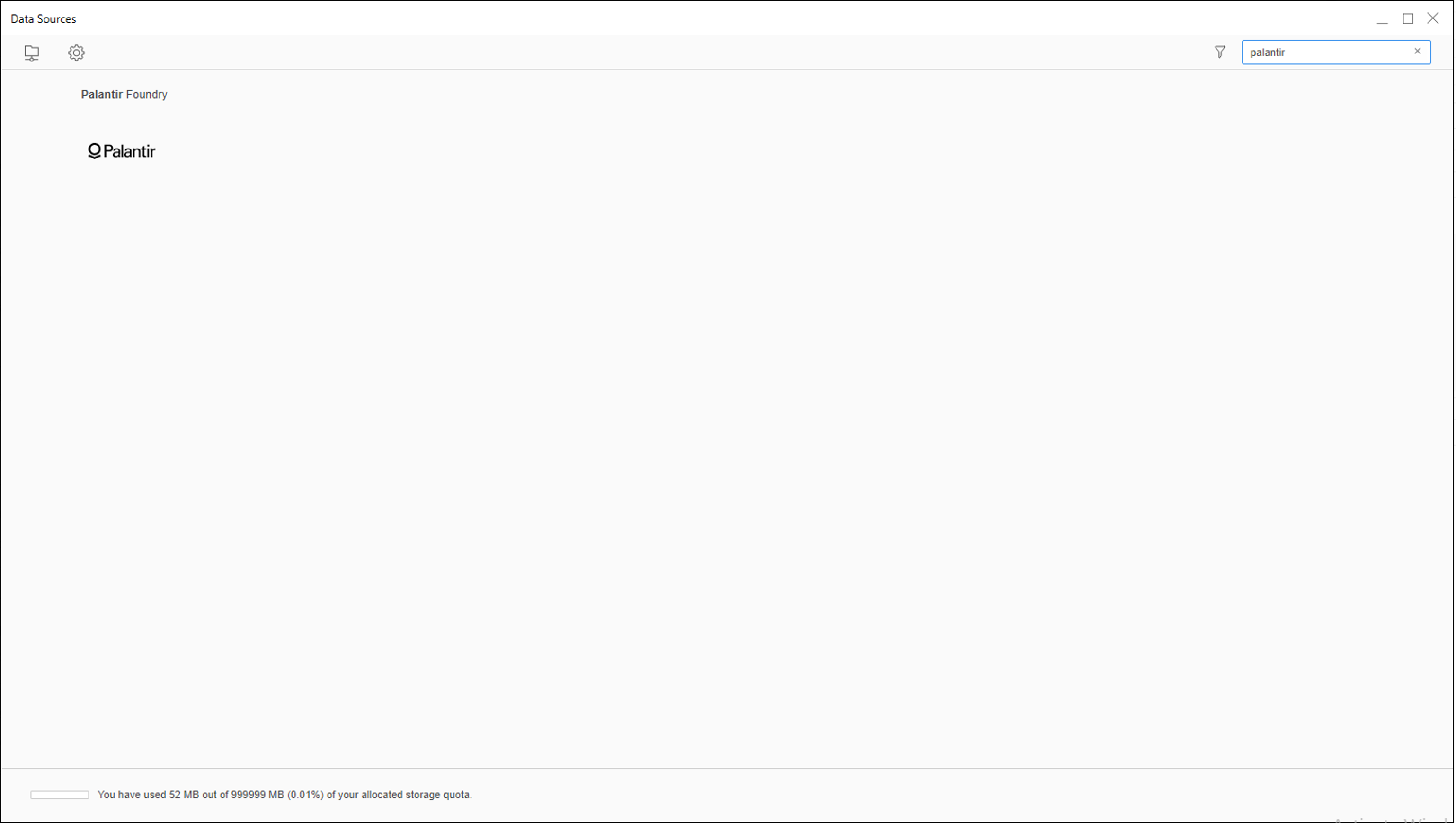 MicroStrategy データソースリストの Palantir Foundry コネクタ