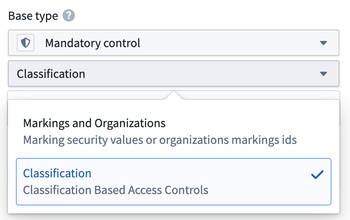 Configuring a mandatory control property in the property sidebar in Ontology Manager.