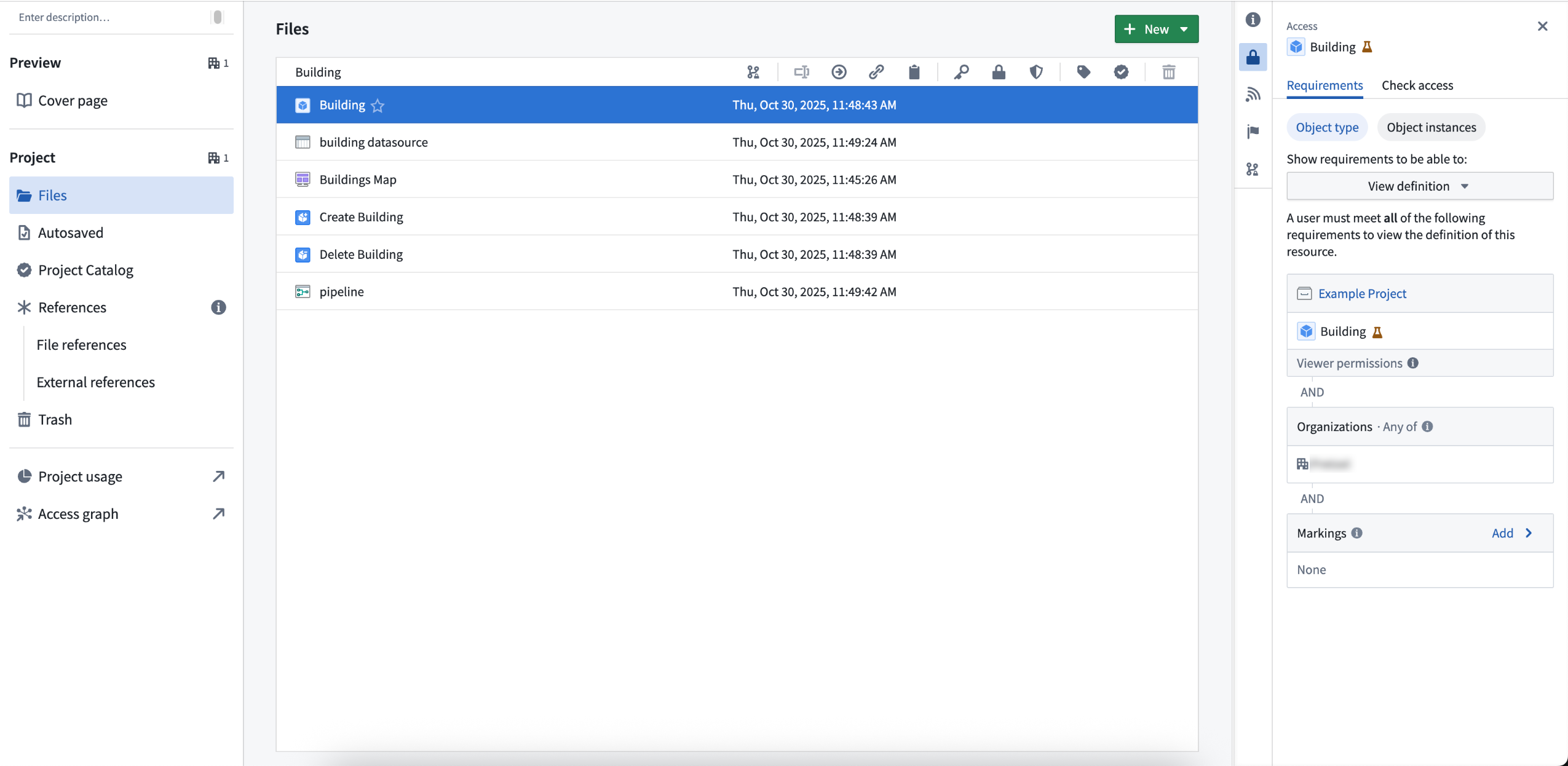 When this feature is turned on new ontology resources will be permissioned through projects in the Compass filesystem.