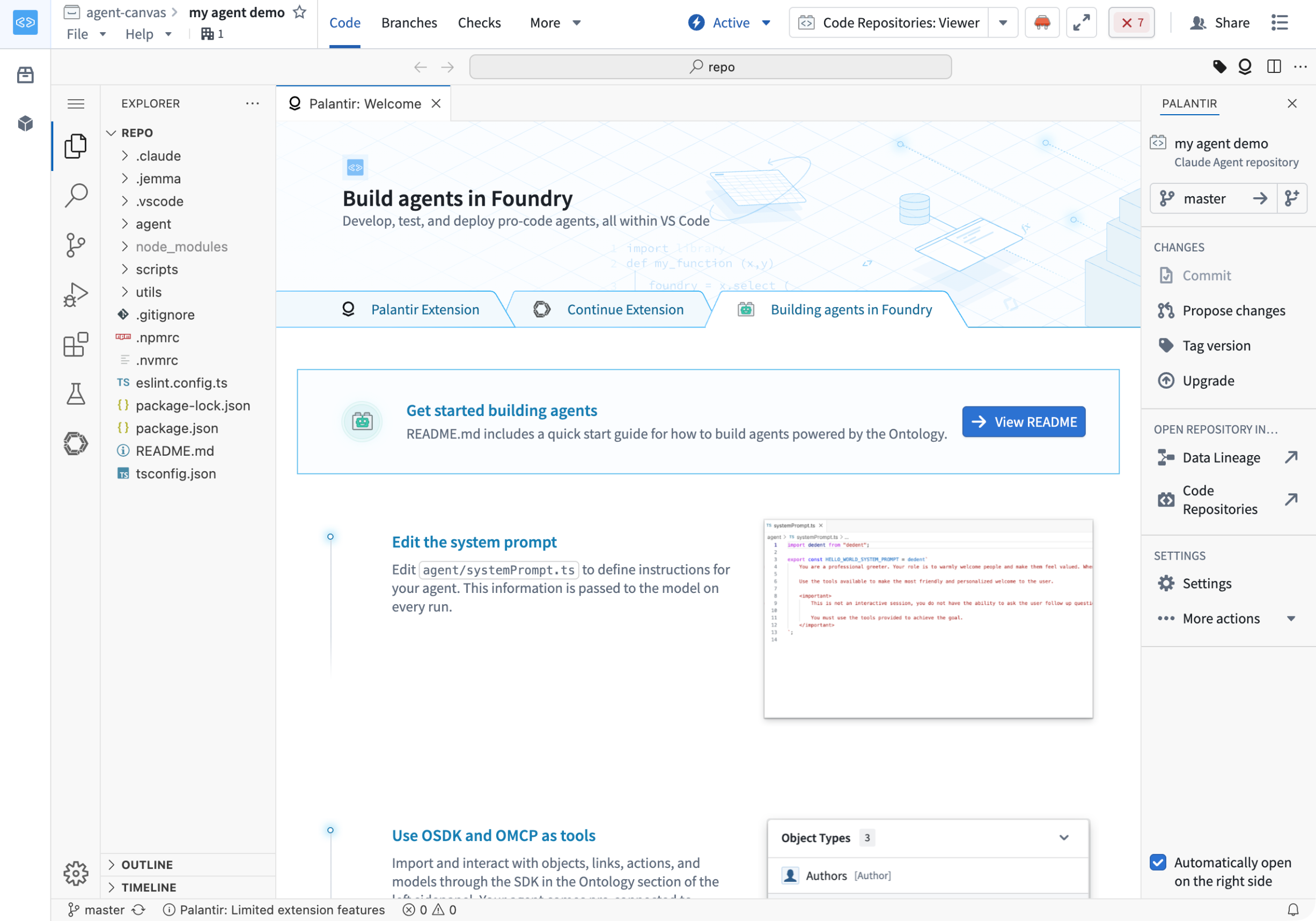 An agent template repository with a landing page to guide you through building your agent.