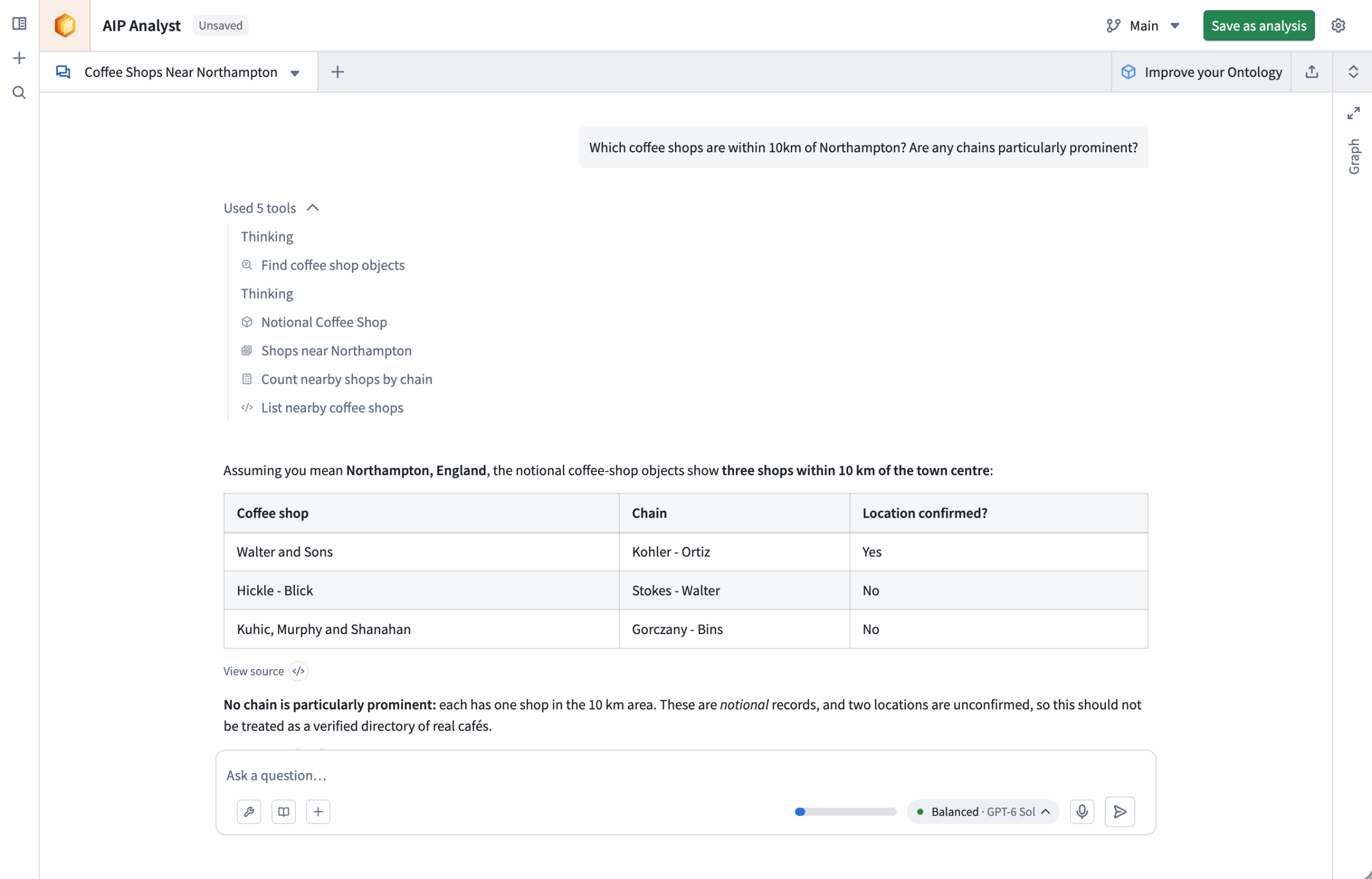 Compact mode minimizes tool views keeping focus on the summaries.