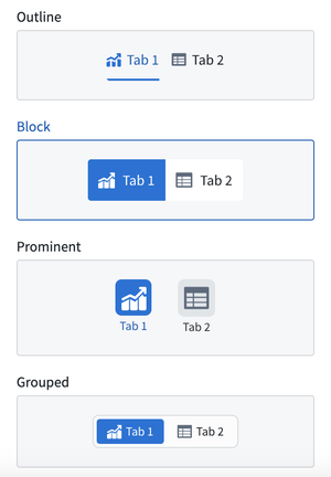 Tab 预设选项和预览。