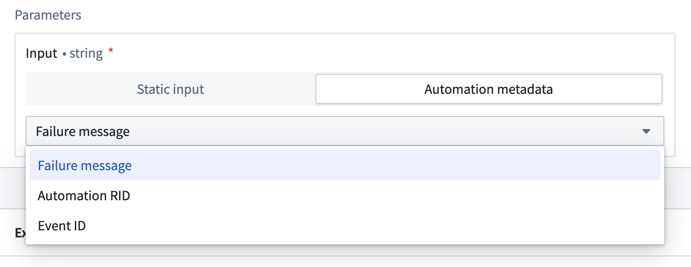 Action fallback configuration