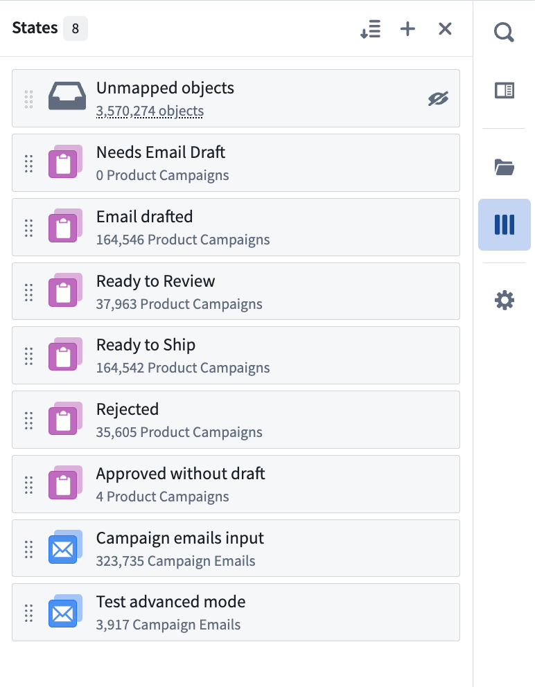 The "States" sidebar in Autopilot.