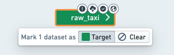 Add target dataset to graph
