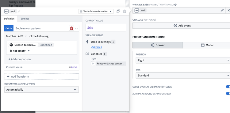 A screenshot of the configuration panel for a Workshop overlay.