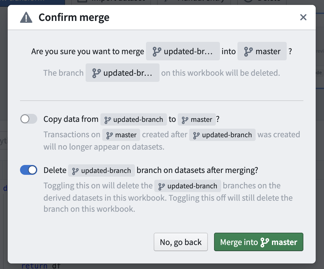 confirm merge