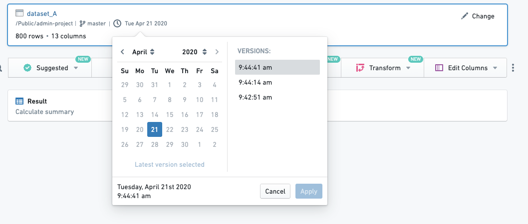 change-date-summary-board