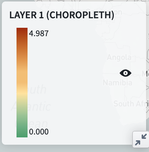 An image of a map legend on the map board.