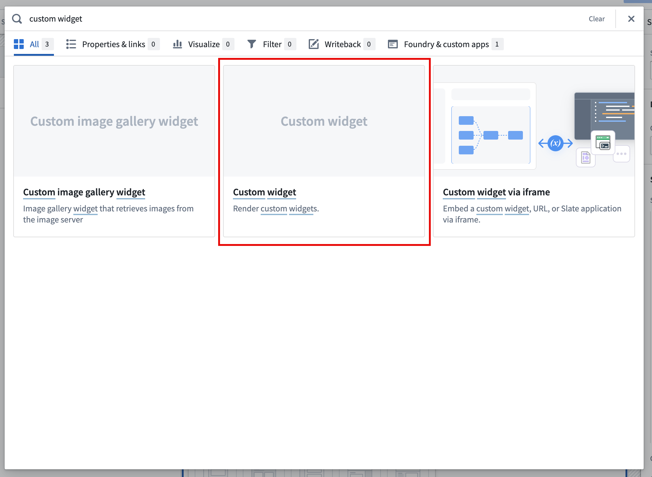 Select custom widget renderer.