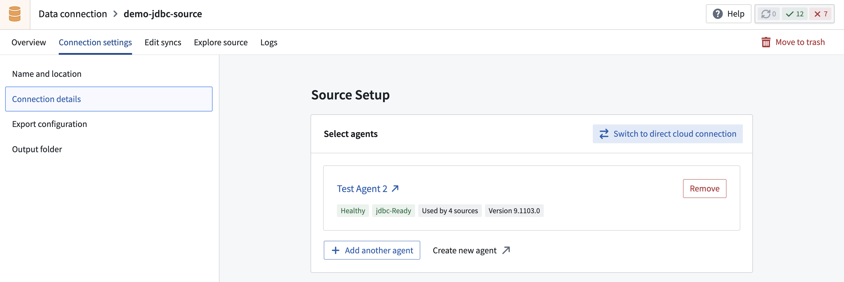 クラウド直接接続に切り替える