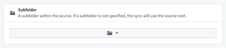 Media set sync subfolder Configuration