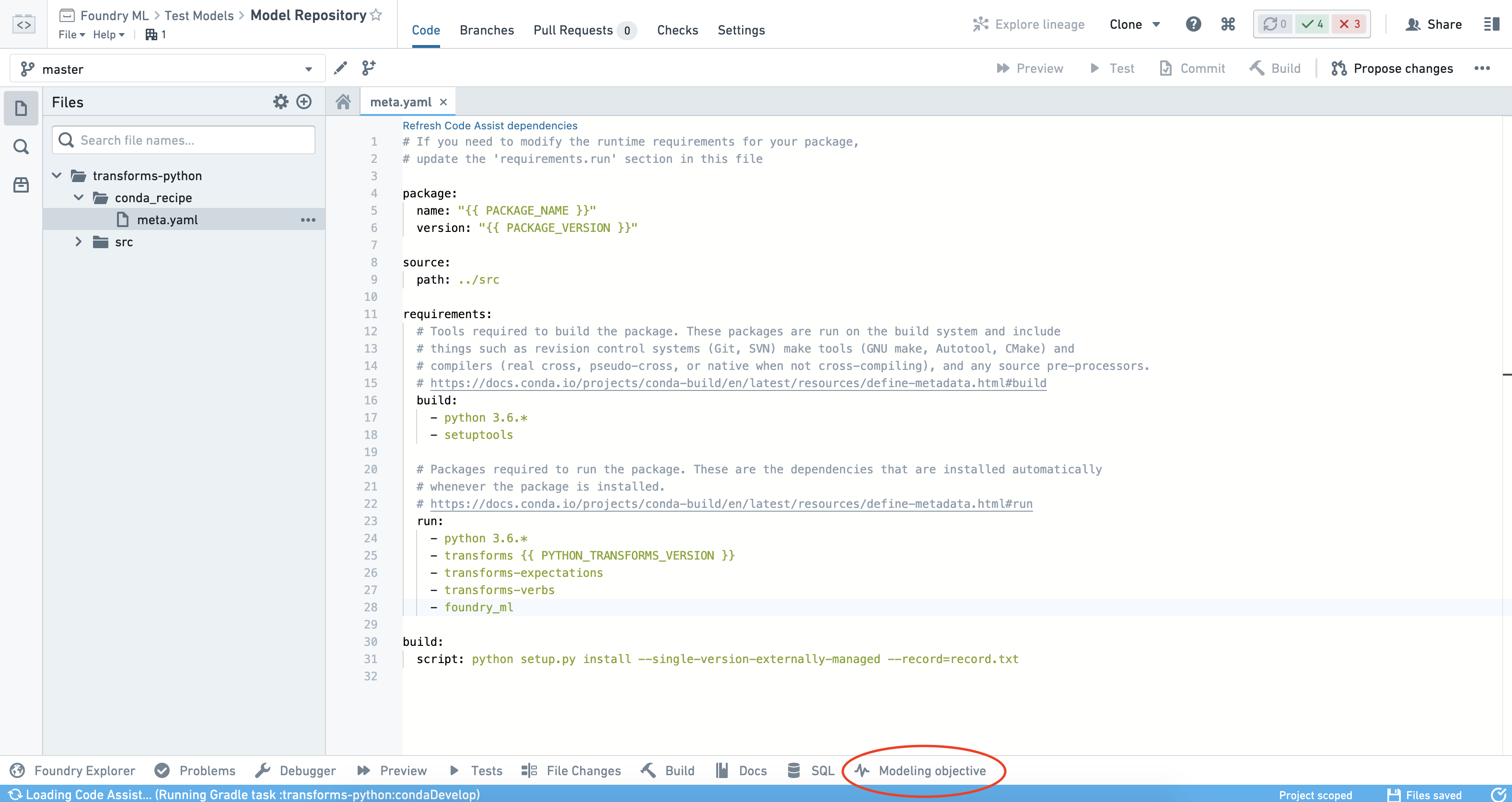 Newly configured Code repository