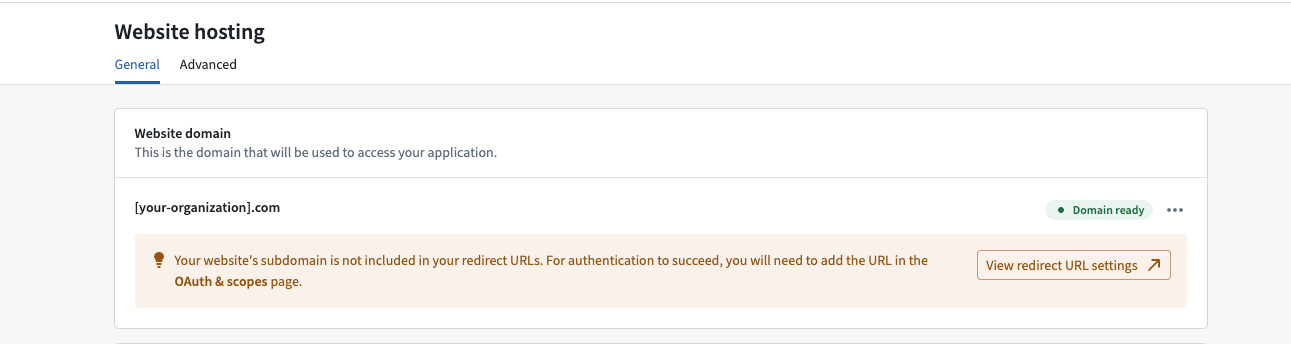 The custom domain request interface shows that the custom domain you requested has been approved.