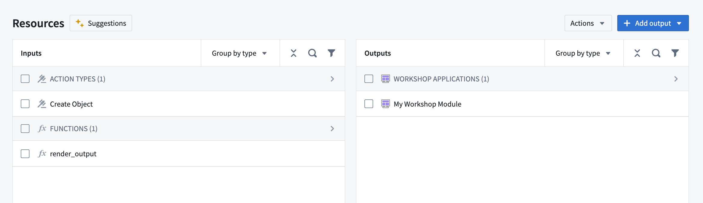 A Workshop application, adding functions automatically.