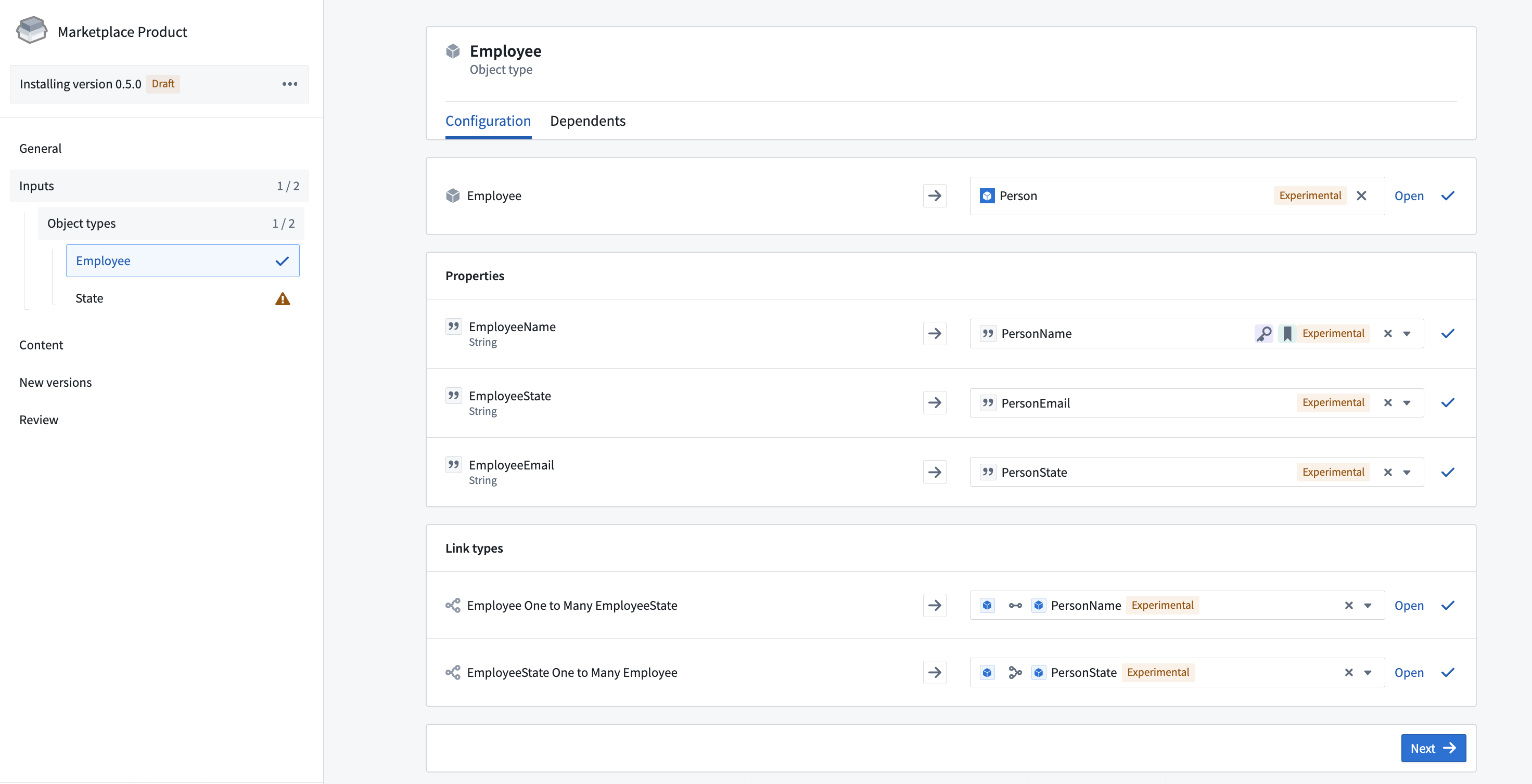 Remapping ontology inputs during Marketplace install.