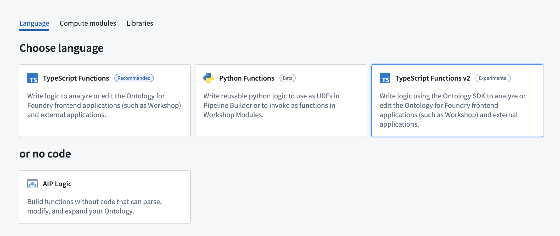 Create a TypeScript v2 function code repository.