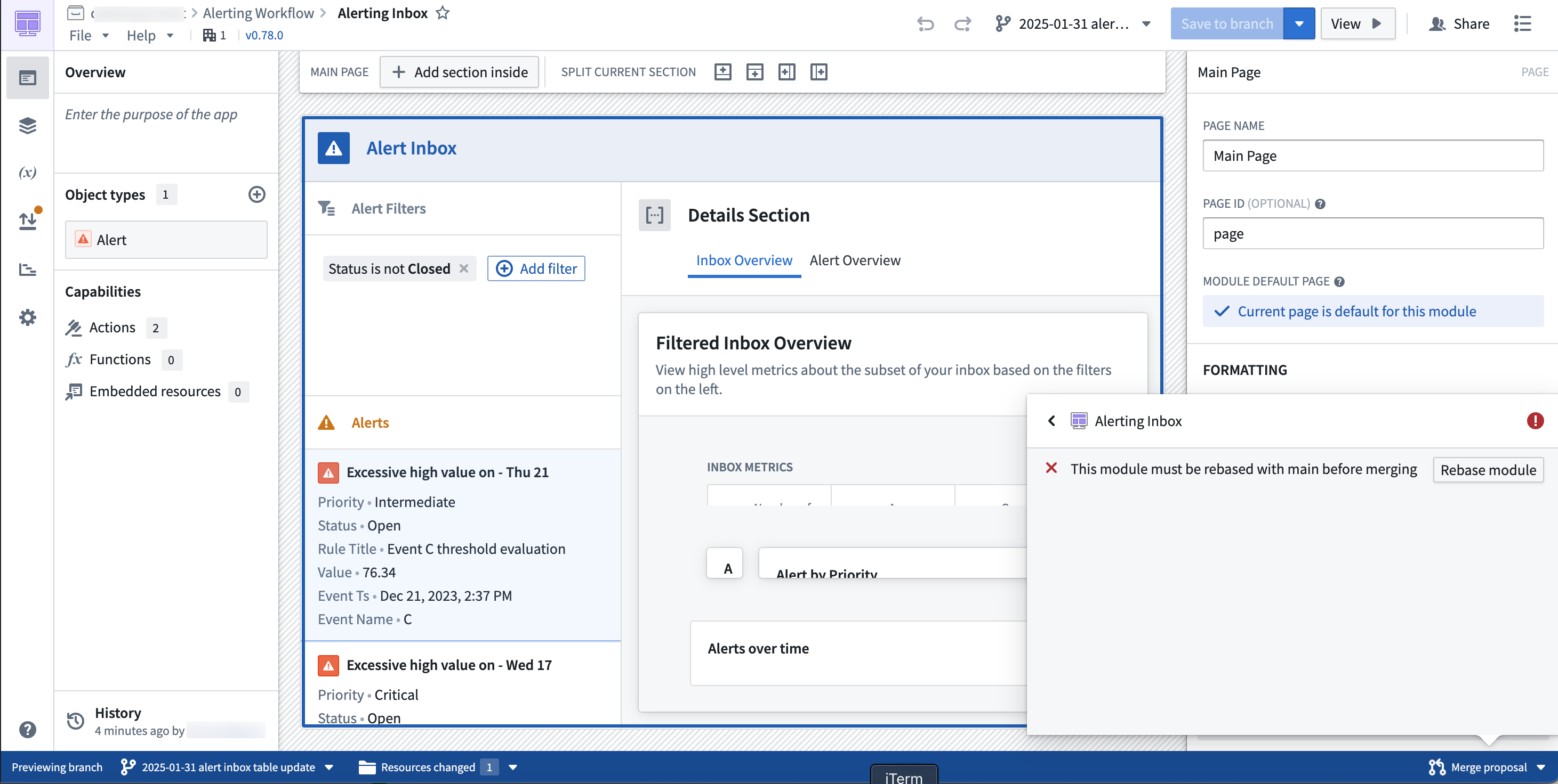 Workshop rebase message.