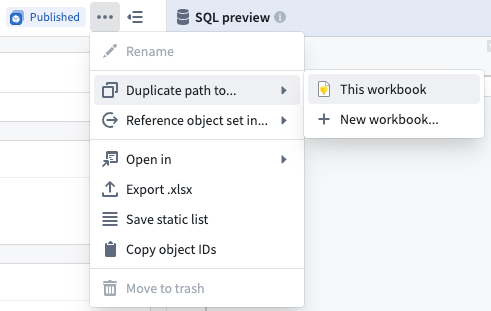 Duplicate a path to explore different arrangements of your analytical step.