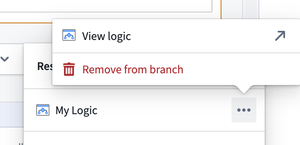 Remove from branch button