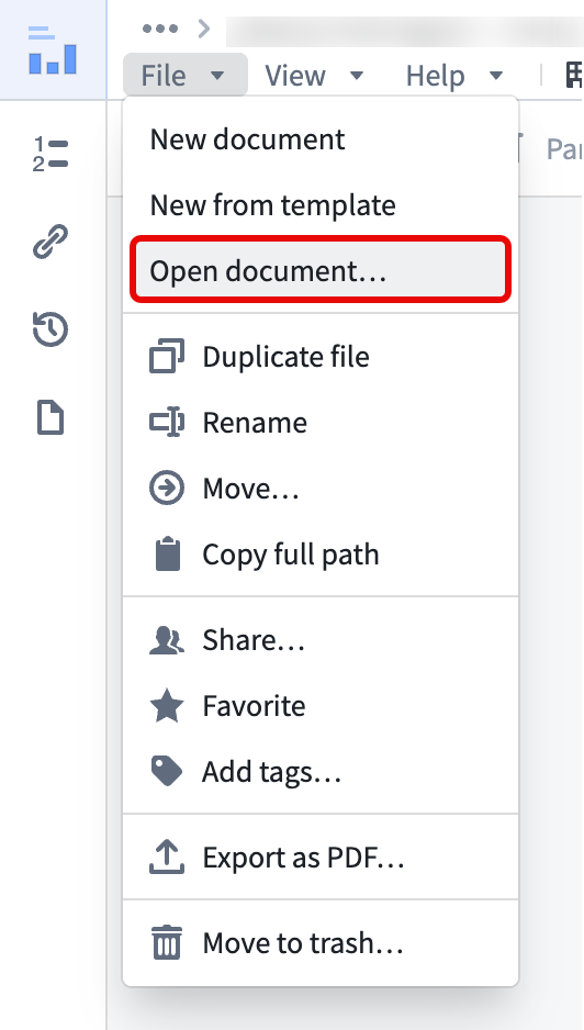 Navigate to the Notepad homepage from an opened document.