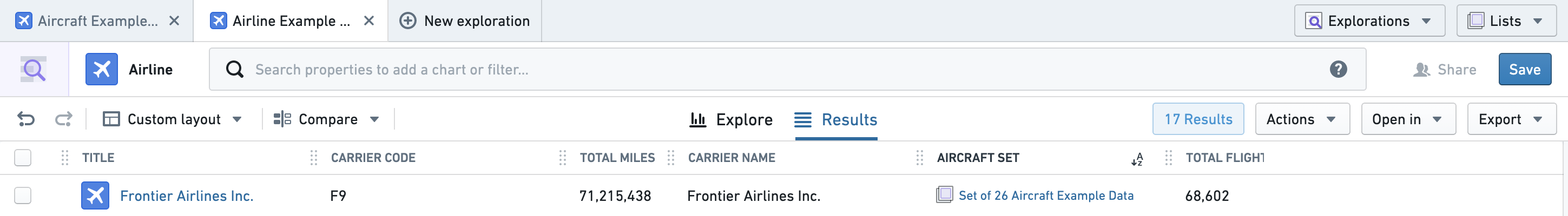 Airline Exploration