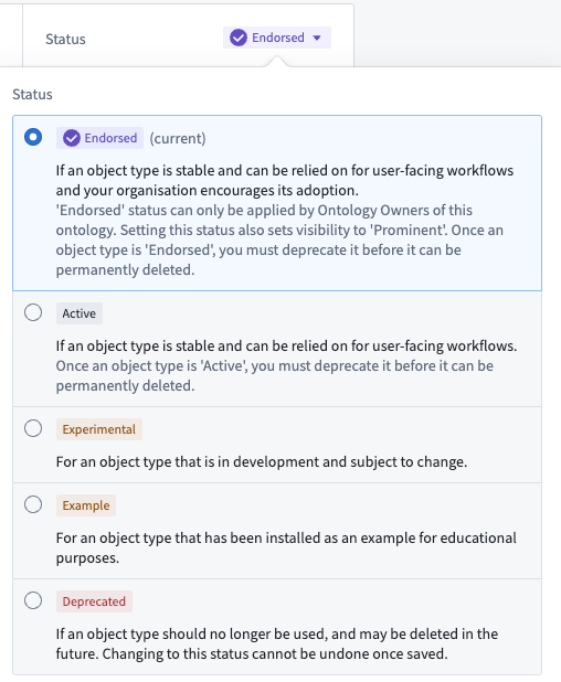 Endorsed Object Type Example