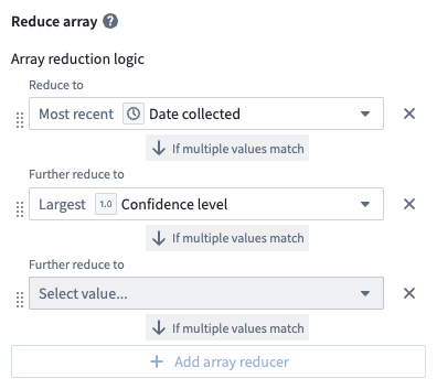 Struct array reducer configuration
