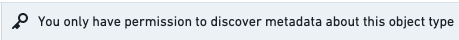 The discover permission banner shows limited access for users with discoverer role.