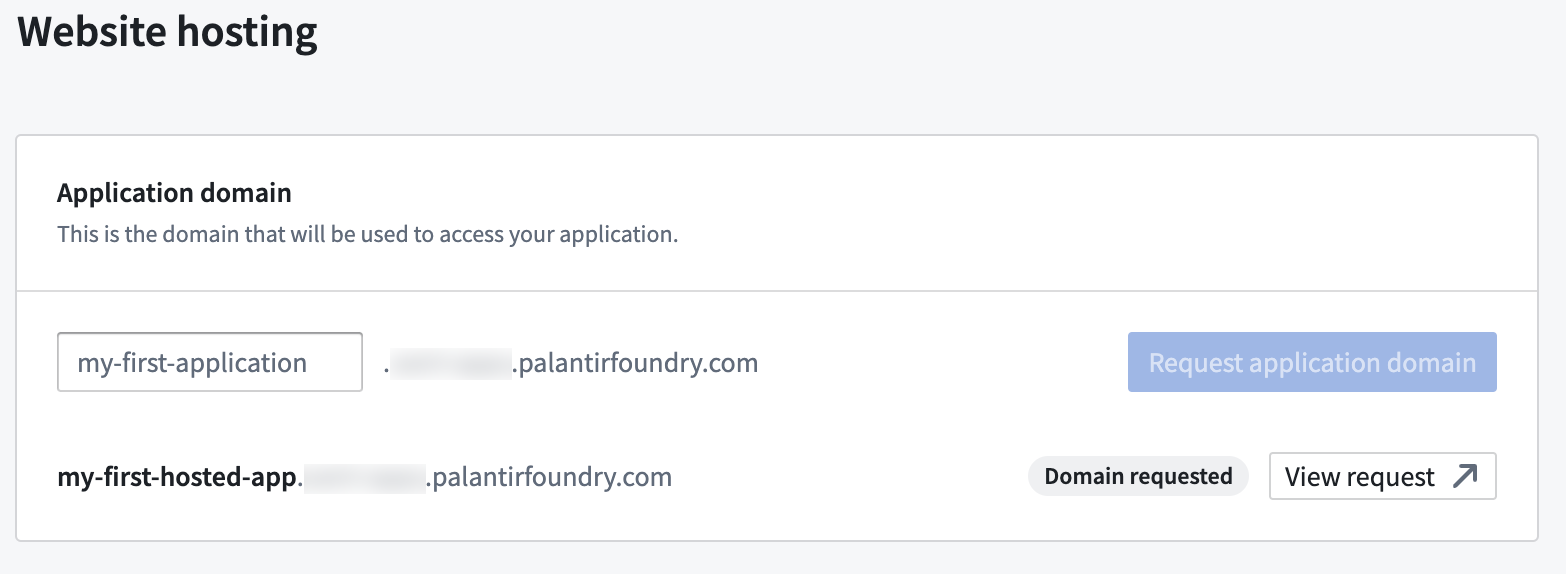 Domain pending approval status.