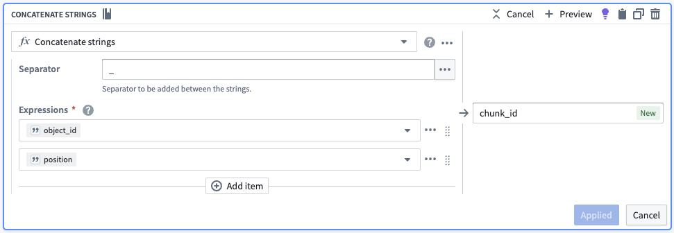 Create chunk_id.