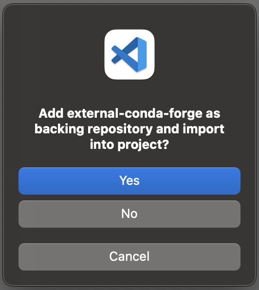 Backing repository import.