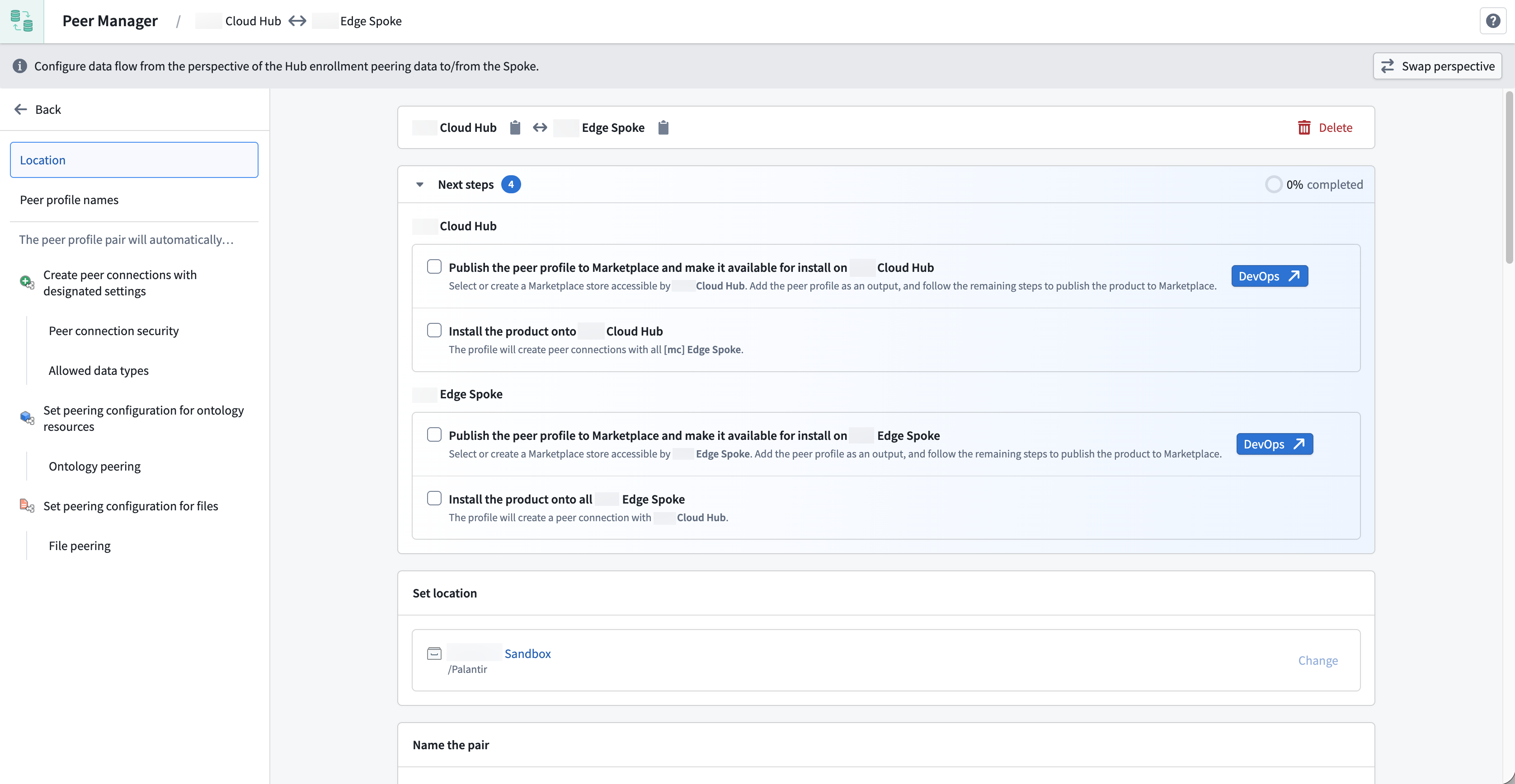 Publish a peer profile to Marketplace after creation.