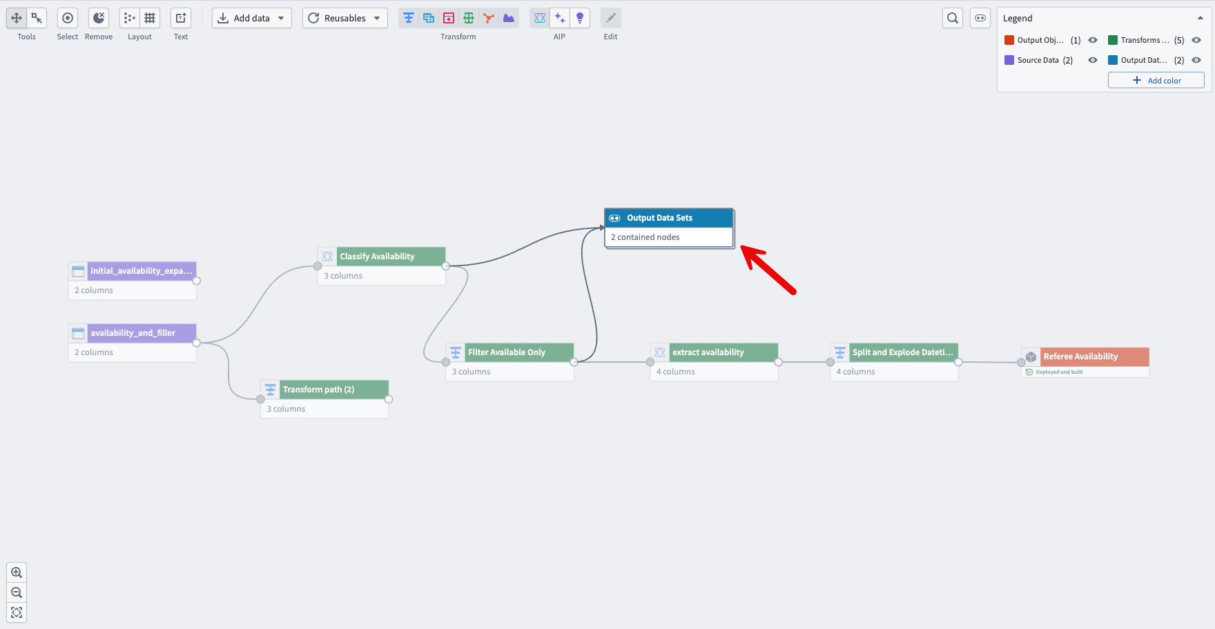 Color nodes and collapse them based on color.
