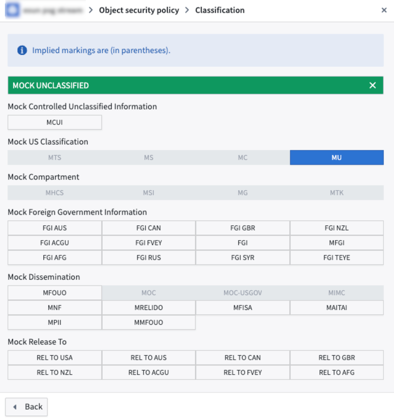 Screenshot of the classification window.