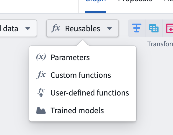 Trained models import menu.