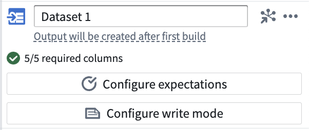 Output configuration settings 1