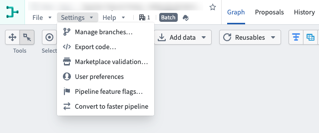 Select User preferences from the dropdown menu.