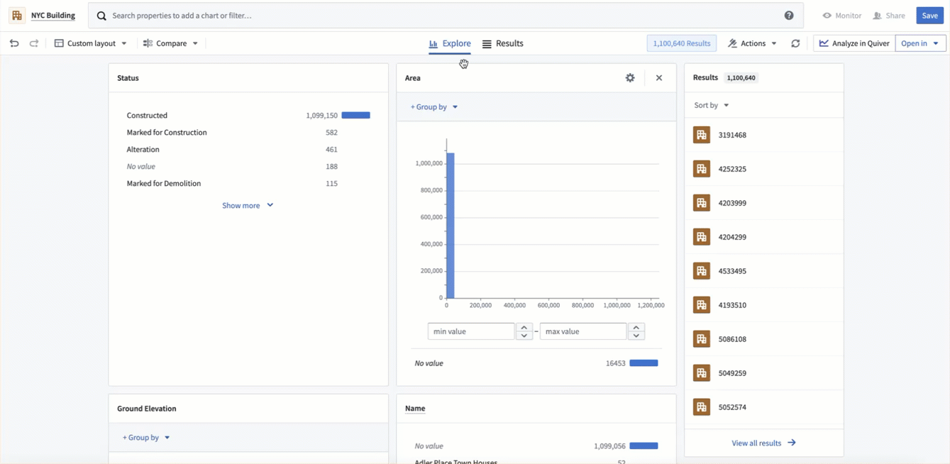 Create a new analysis from an object set in Object Explorer.