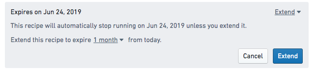 Expiration notification