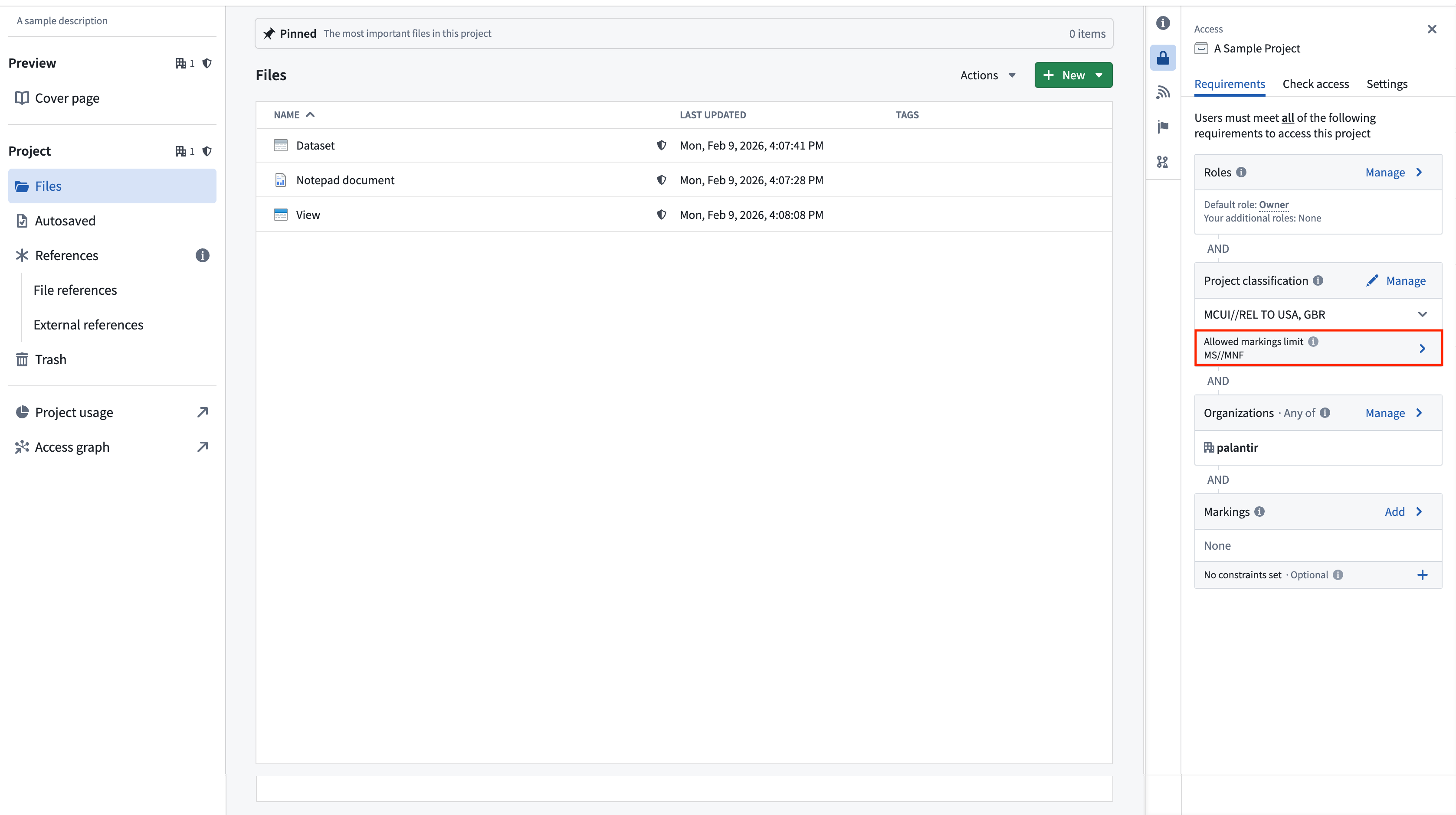 이 이미지는 프로젝트 분류가 표시되는 위치를 보여주는 플랫폼 스크린샷입니다.