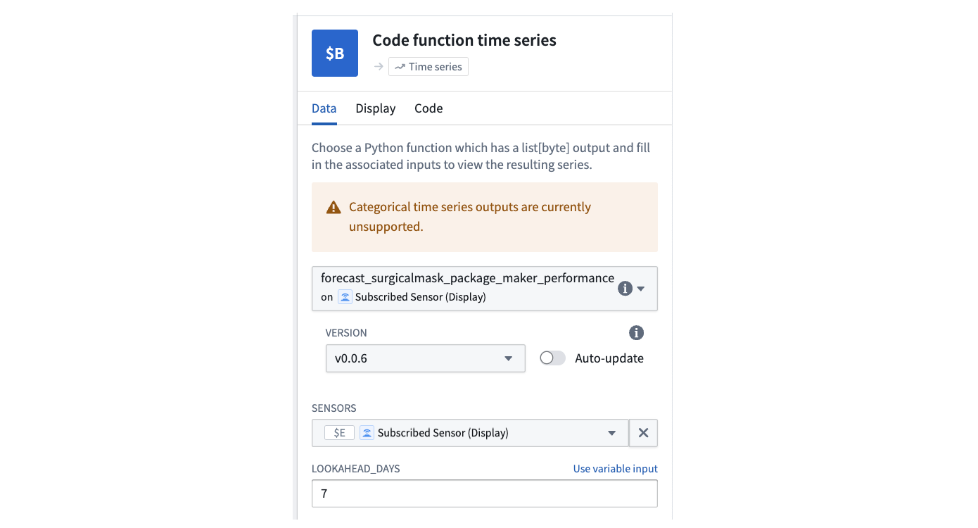 The Quiver card configuration panel showing function selection and input settings.