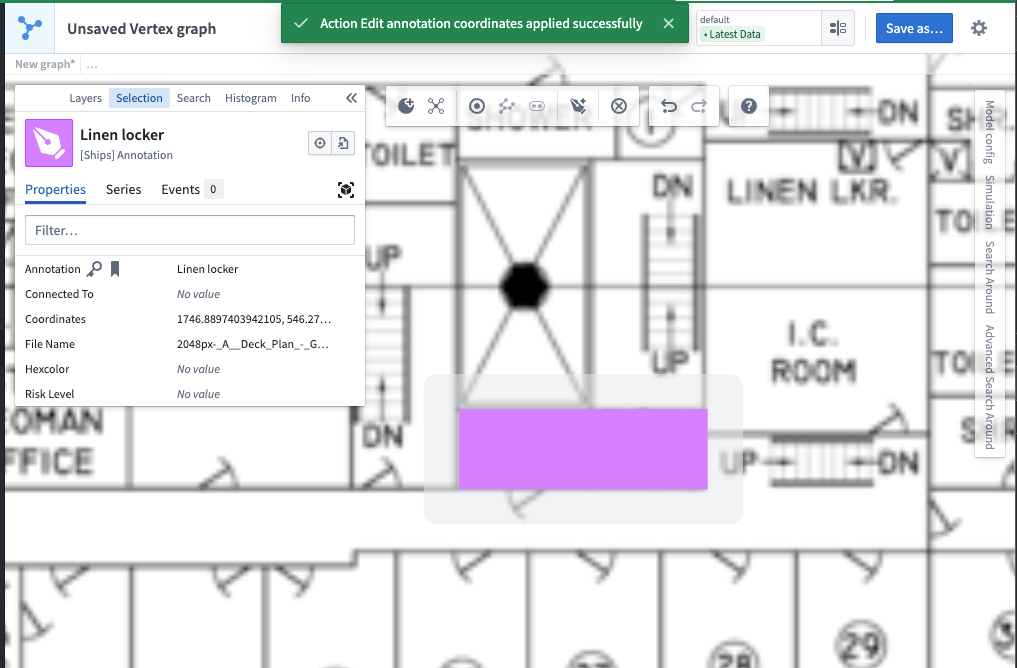The updated properties of the edited annotation.